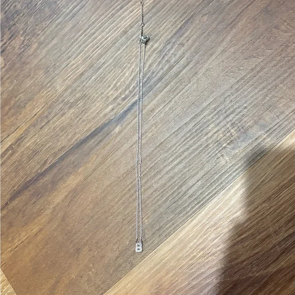 Elegant B Silver Necklace - Picture 2 of 3